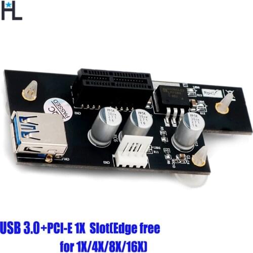 Add on card USB3.0 PCI Express 1X to 1X Riser Card Extender with SATA to 4 PIN power Cable High Quality