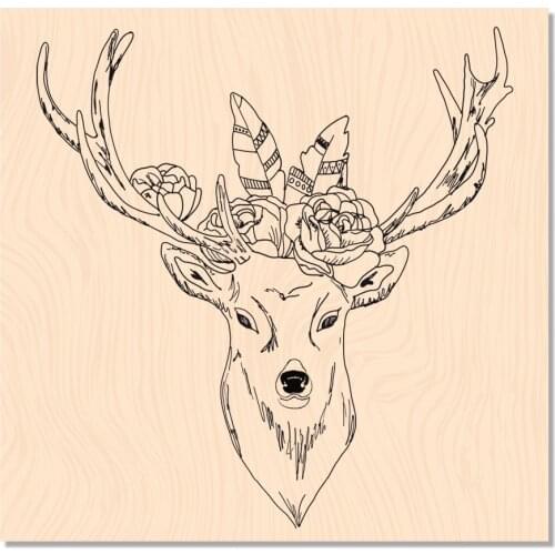 French deer Transparent Clear Stamp for DIY scrapbooking/Card Making C354