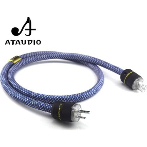 ATAUDIO G5 Silver Plated Hifi Power Cable 6N OFC Cover With Silver Good Quality for DVD Amplifier Audio Cable