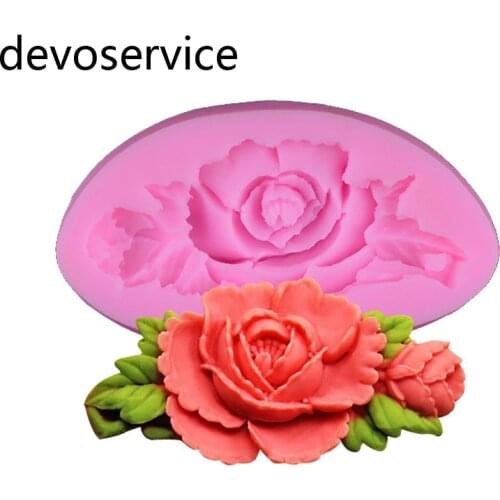 3D Rose Flower Silicone Chocolate Mold Fondant Cake Decorating Tools Candy Resin Clay Soap Moulds Baking Pastry Molds