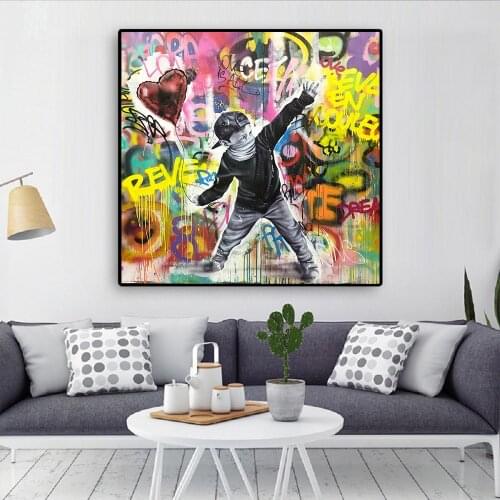 Modern Abstract Graffiti Art Posters and Prints Street Graffiti Canvas Painting Wall Art Picture for Living Room Home Decor