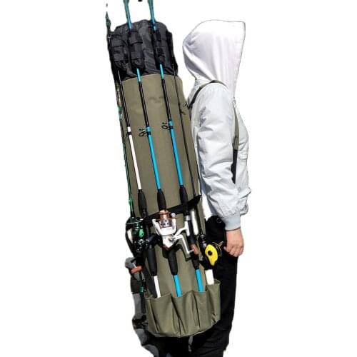 Fishing Bag Portable Multifunction Nylon Fishing Rod Case Fishing Tackle Tools Storage Bag