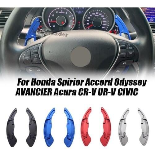 Pair Aluminum Steering Wheel Shift Paddle Shifter Extension For Honda Spirior Accord Odyssey AVANCIER Acura CR-V UR-V CIVIC