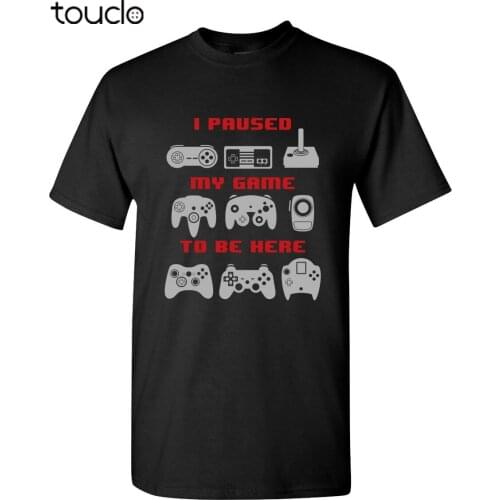 Video Game Gamer Controller Funny Humor Pun Men Adult Graphic T-Shirt Apparel