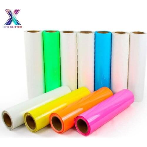 XFX HTV Heat Transfer Vinyl 10*12 Inch 8 Sheets Glow In Dark HTV Vinyl Iron on Transfer for Shirt Adhesive Glow Craft Film Paper