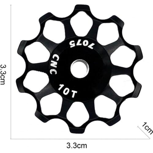 1 Set 10T Rear Derailleurs Metal Bearing Anti-deformation Ceramic MTB Bicycle Rear Derailleur Wheel 4/5/6mm Screw Aperture