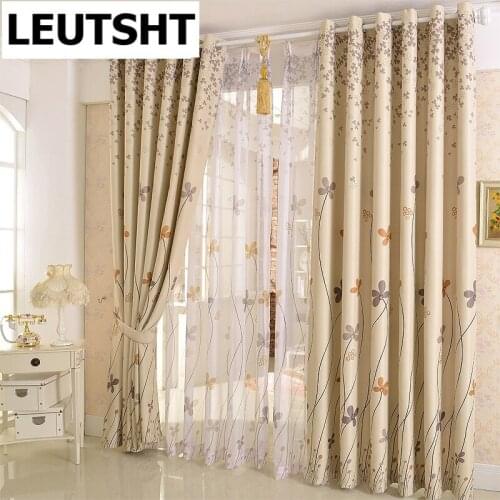 Rustic Clover Dandelion Design Curtains for Living Room Bedroom Blackout Curtains Window Treatment Drapes Home Decor