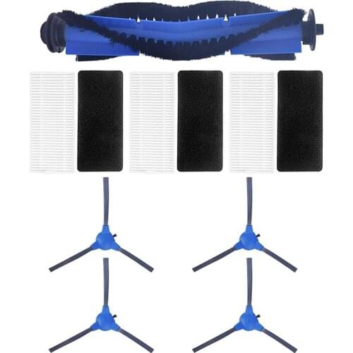 Spare Parts for Conga 1090, Replacement Accessories Vacuum Cleaner Side Brush Set, Central Brush and Filter