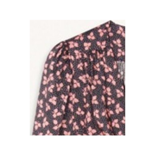 2021 Spring / Summer New V-neck Floral Print Long-sleeved Womens Midi Dress