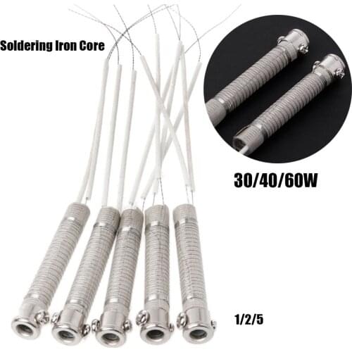 1/2/5pcs 220V 30W40W60W High Quality Durable Soldering Iron Core Heating Element Replacement Welding Tool Metalworking Accessory