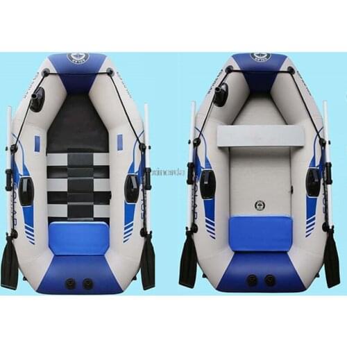 1-2 Person PVC Inflatable Boat Dinghy Fishing Rowing Boat 0.7MM For Drifting Sufing With Aluminum Oars and Air Pump B1175/B3175
