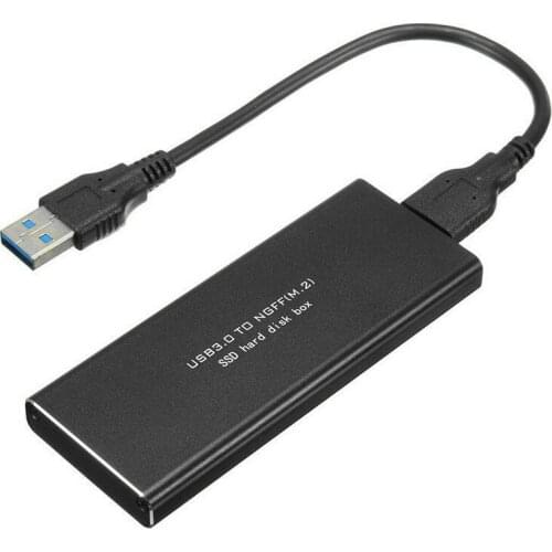 100 PC M.2 NGFF SSD SATA TO USB 3.0 External Enclosure Case Adapter Aluminium