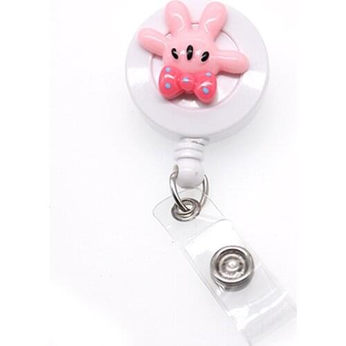 20pcs Wholesale Cute design lovely hand give me five Retractable id badge holder reel for kids