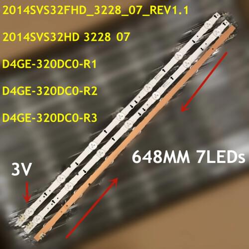 20 PCS/lot LED backlight Strip for UE32H5000 UE32H5500 UE32J5500 D4GE-320DC1-R2 R1 BN96-30442A 30443A 2014SVS32FHD LM41-00041K