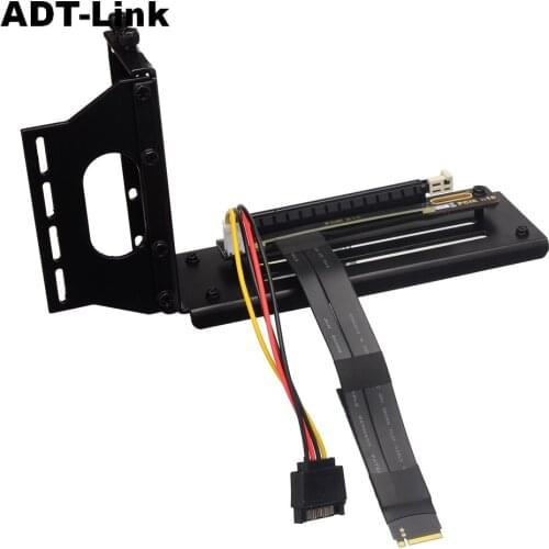 M.2 NVMe To PCI Express X16 Extender Adapter Jumper For GPU Graphics Video Cards With Sata Power Cable 32G/bps PCI-e