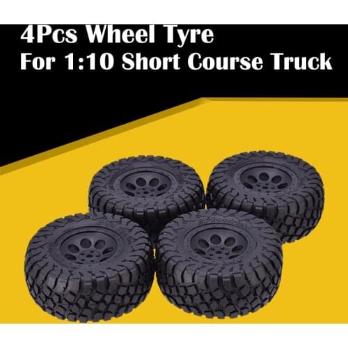 AUSTARHOBBY AX-4005 4Pcs Rubber Tyre RC Wheel 1:10 Short Course Truck Tires For Traxxas Slash Tires HPI Car Parts
