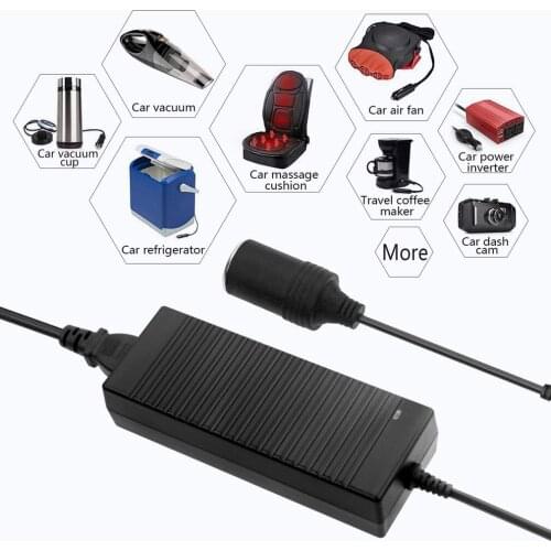 Car Power Adapter Cigarette Lighter Converter Power Convert AC Adapter DC 110V/ 220V to 12V 10A Power Adapter Supply Lighter