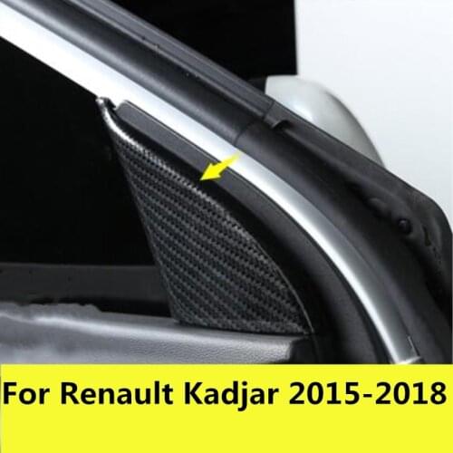 For Renault Kadjar 2015-2018 ABS Car Sequin Car Styling Inner Triangle Frame Cover Sequins Internal Sticker Accessory 2pcs