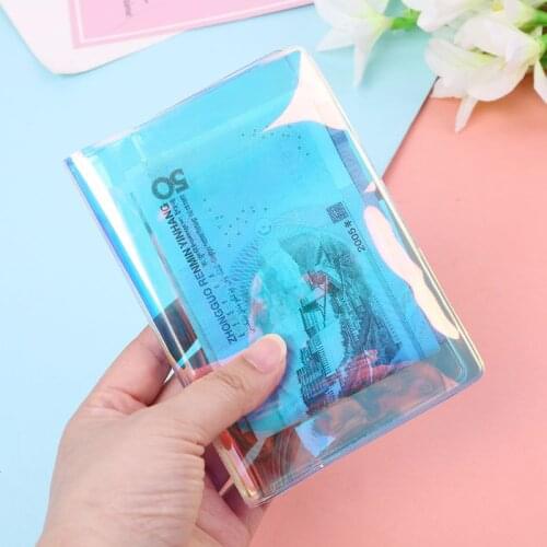 63HC Travel Holographic Passport Holder ID Card Case Cover Credit Organizer Protector