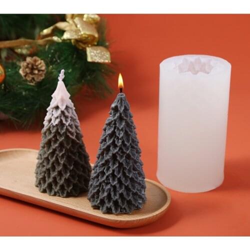 Christmas Tree Candle Molds Epoxy Resin Casting Molds Pine Tree Silicone candle making DIY Festival Craft Making Home Decoration