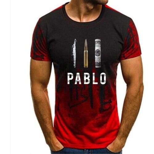 Gradient S-4XL Clothing T Shirts Men Narcos Pablo Escobar T-shirt Cotton Hip Hop O Neck Tees Tops Harajuku Streetwear