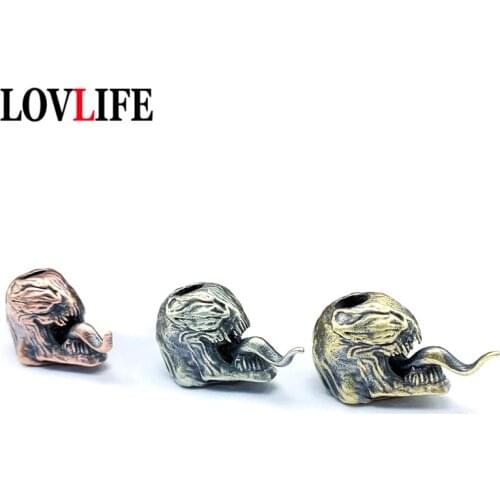 Brass Cartoon Comics Anti-hero Figurines Lanyards Pendant Paracord Knife Beads Charms Metal DIY EDC Outdoor Keychain Tool Parts