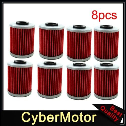 8x Oil Filter For SUZUKI RMZ450 RMZ250 KAWASAKI KX250F BETA EVO 300 KX250