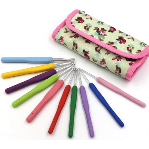 10pcs Colorful Knitting Needles Set Singled-pointed Crochet Hooks Weaving Pins DIY Knitting Craft Tool Sets