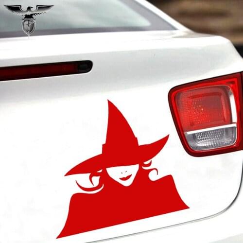 EmpireYing 2 Sizes 8 Colors Witch Female Shaman Art Silhouette Sticker Car Laptop Window Bumper Vinyl Decal Halloween Carnival