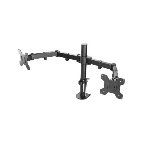 Desktop Clamping Full Motion 360 Degree Dual Monitor Holder 10"-27"LCD LED Monitor Mount Arm Loading 9.9kgs Each Head