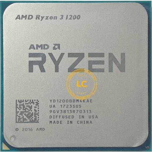 AMD Ryzen 3 1200 R3 1200 3.1 GHz Quad-Core Quad-Thread CPU Processor YD1200BBM4KAE Socket AM4