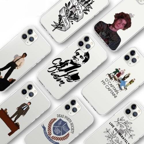 Dead Poets Society Phone Case Transparent for iPhone Samsung S 11 12 6 7 8 9 10 20 Pro X XS Max XR Plus lite Clear mobile bag