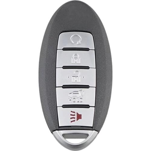5 Buttons Remote Control Car Key for NISSAN PATHFINDER PLATINUM MURANO S180144008 433MHZ Black Replacement Keyless Car Key Fob