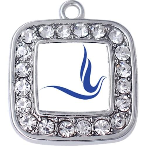 Different Shape Custom Design Sticker Fashion Family Member Party Decor Jewelry Peace Dove Zeta Phi Beta Pendant And Charm DIY