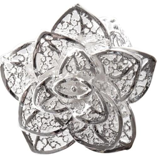 Silver Adjustable Rose shape Women Styles Ring