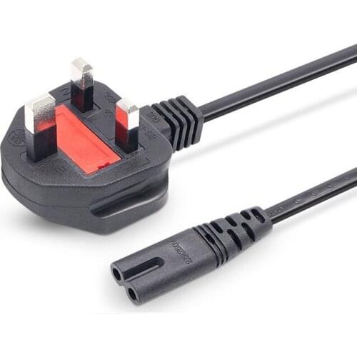 2Pcs UK Plug Power Cord 2 x0.75 250V 13A With Fuse 1.8 Power Cord Suitable For Computer Monitor Projector Line