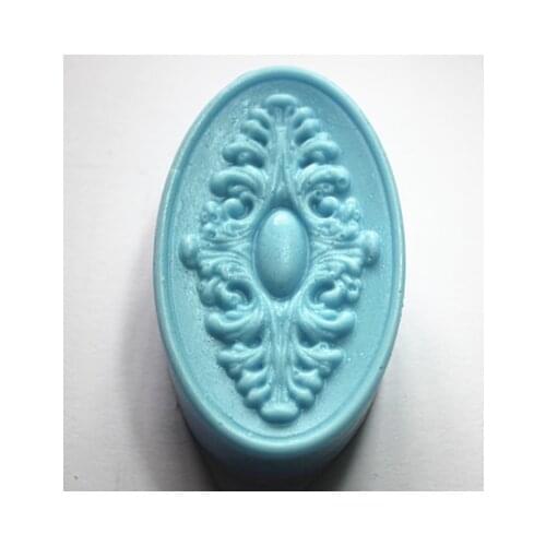 Silicone soap mold C092 relief flower oval shape Handmade cake chocolate clay mould wholesale mould tools