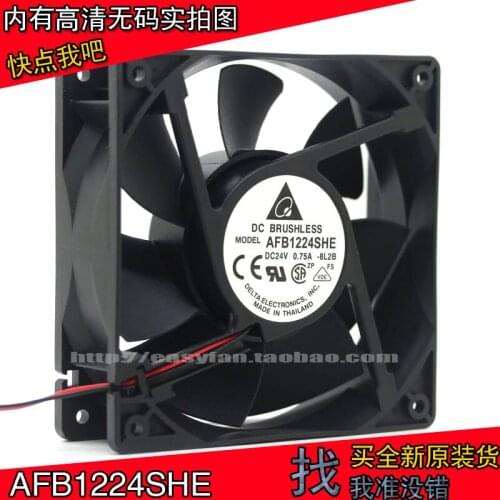 Brand new DELTA AFB1224SHE 12038 24V 0.75A 12CM high air volume Frequency converter cooling fan