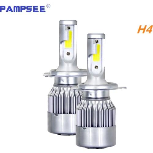 2Pcs C6 H4 LED Bulb Super Bright Auto Car Headlight 2X 36W 7600LM 6000K 3000K Single Beam All In One Led Chip Automobiles Lamp