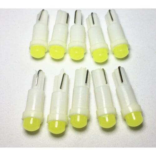 10pcs car T5 LED Ceramic Warning Indicator dashboard Instrument lamp 1 SMD Instrument Ceramic Bulb Motorcycle warning indicator