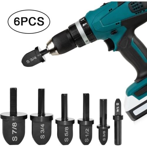 6pcs Tube Expanders Air Conditioner Copper Pipe Swaging Tool Tube Expander Screwdriver Drill Bits Set for Air Conditioner