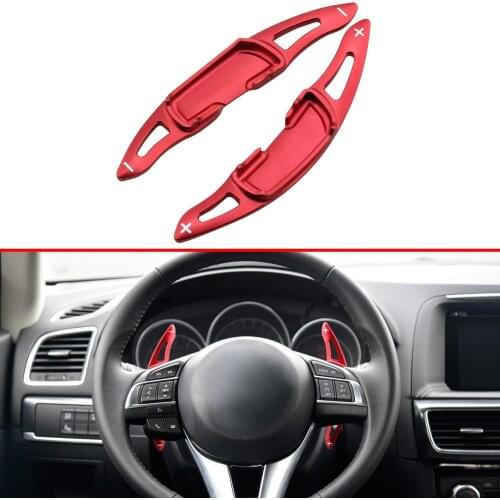 For Mazda 3 6 MX5 MX-5 Aluminum Steering Wheel Gear Shift Paddle Extension Accessories Red