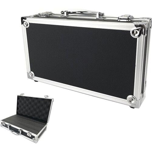 Aluminum Alloy Tool Box Lining Instrument Box Portable Storage Case Suitcase Toolbox 300*170*80mm with Sponge File Box