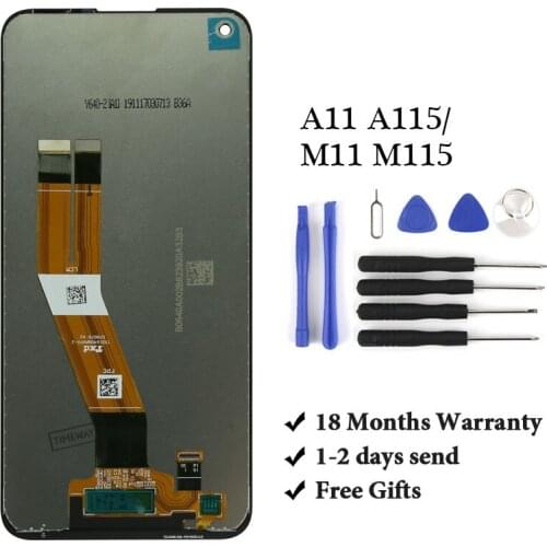 1PCS Super BEST LCD For Samsung A11 A115 LCD Display For A11 A115 LCD Screen Touch Digitizer Assembly For Samsung A11 LCD