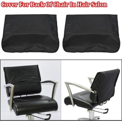2pcs Hairdressing Barber Chair Back Covers Spa Professional Plastic Black