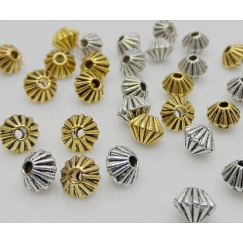 Free 2000PCS Tibetan Silver mixture Glod Spacer Beads For Jewelry Making 5x4mm