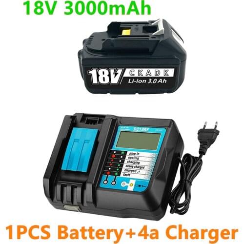 2021New BL1860 Rechargeable Battery 18 V 3000mAh Lithium ion for Makita 18v Battery BL1840 BL1850 BL1830 BL1860B LXT 400+charger