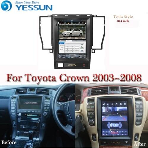 Tesla screen For Toyota Crown S180 2003-2008 Car Android Multimedia Player 10.4 inch Car Radio stereo Audio GPS Navigation
