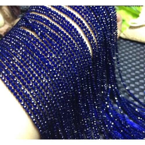 Loose beads green/pink/blue/ spinel round faceted 2/3/4mm nature 14inch for making jewelry necklace blue rainbow FPPJ wholesale