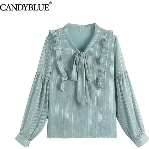 Женские рубашки в полоску Candyblue China At AliExpress